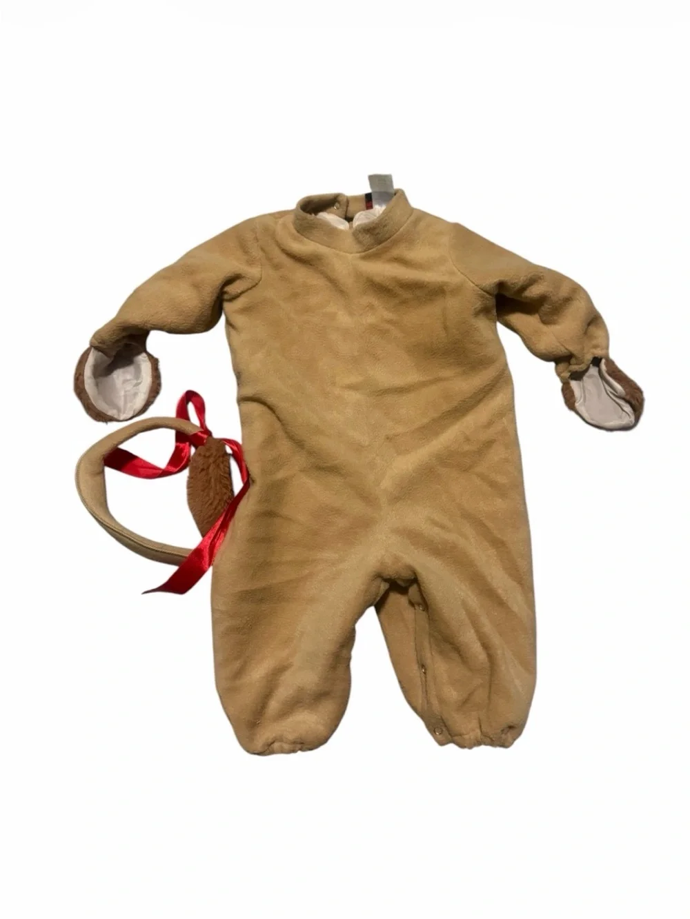 Kids Brown Lion Costume One-Piece with bendable tail